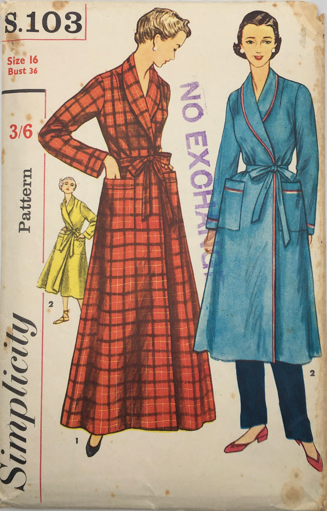 1953 Vintage Sewing Pattern: Simplicity S.103