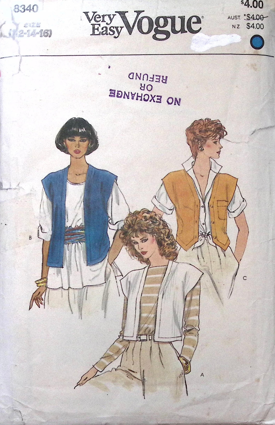 Vintage Sewing Pattern: Vogue 8340