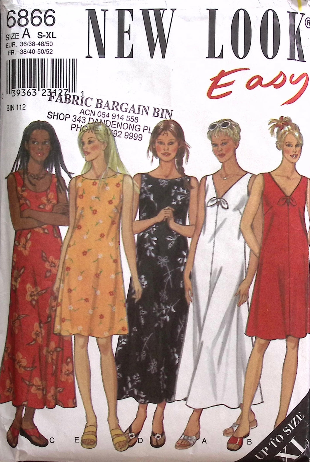 Vintage Sewing Pattern: New Look 6866