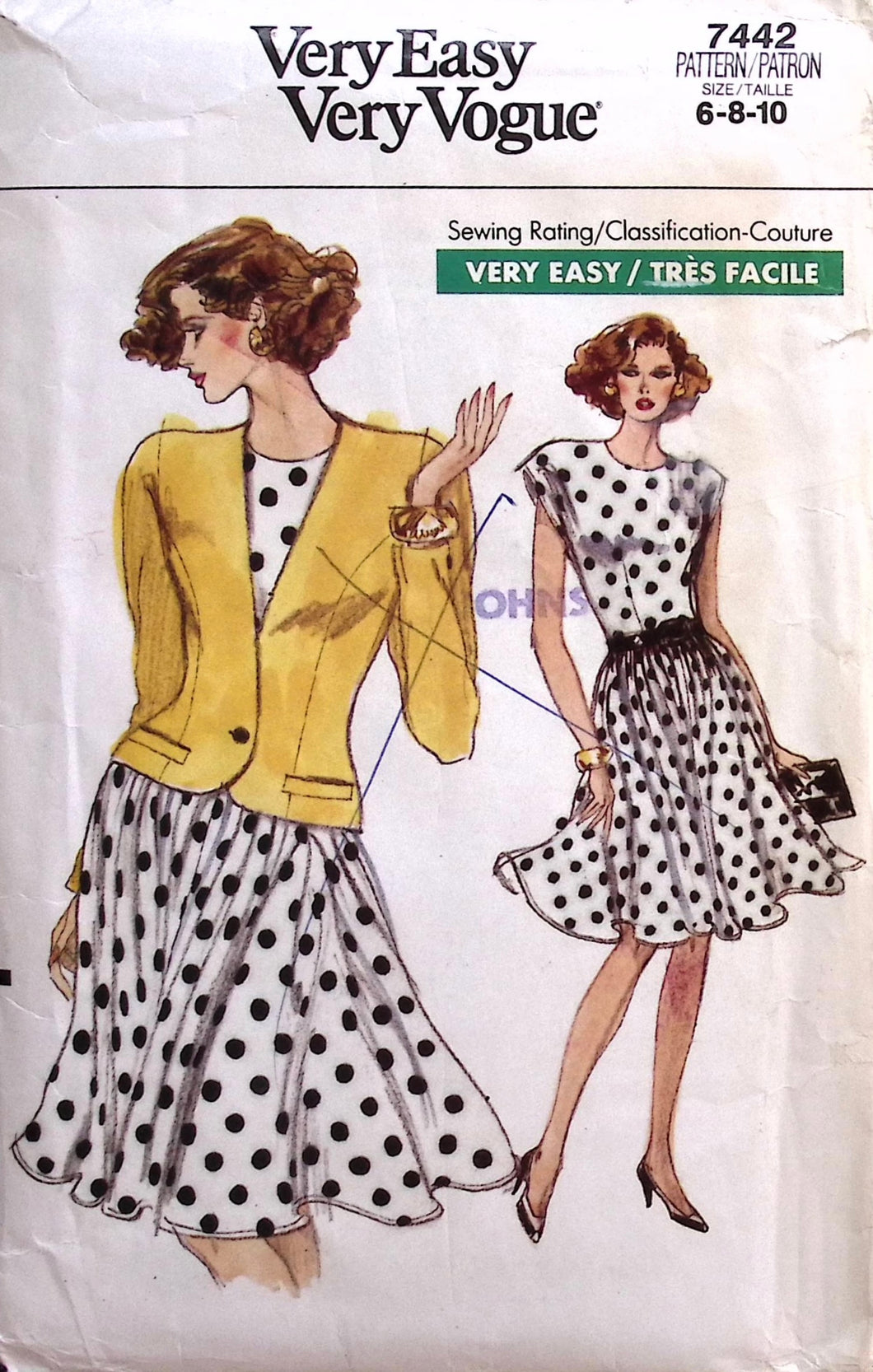 Vintage Sewing Pattern: Vogue 7442