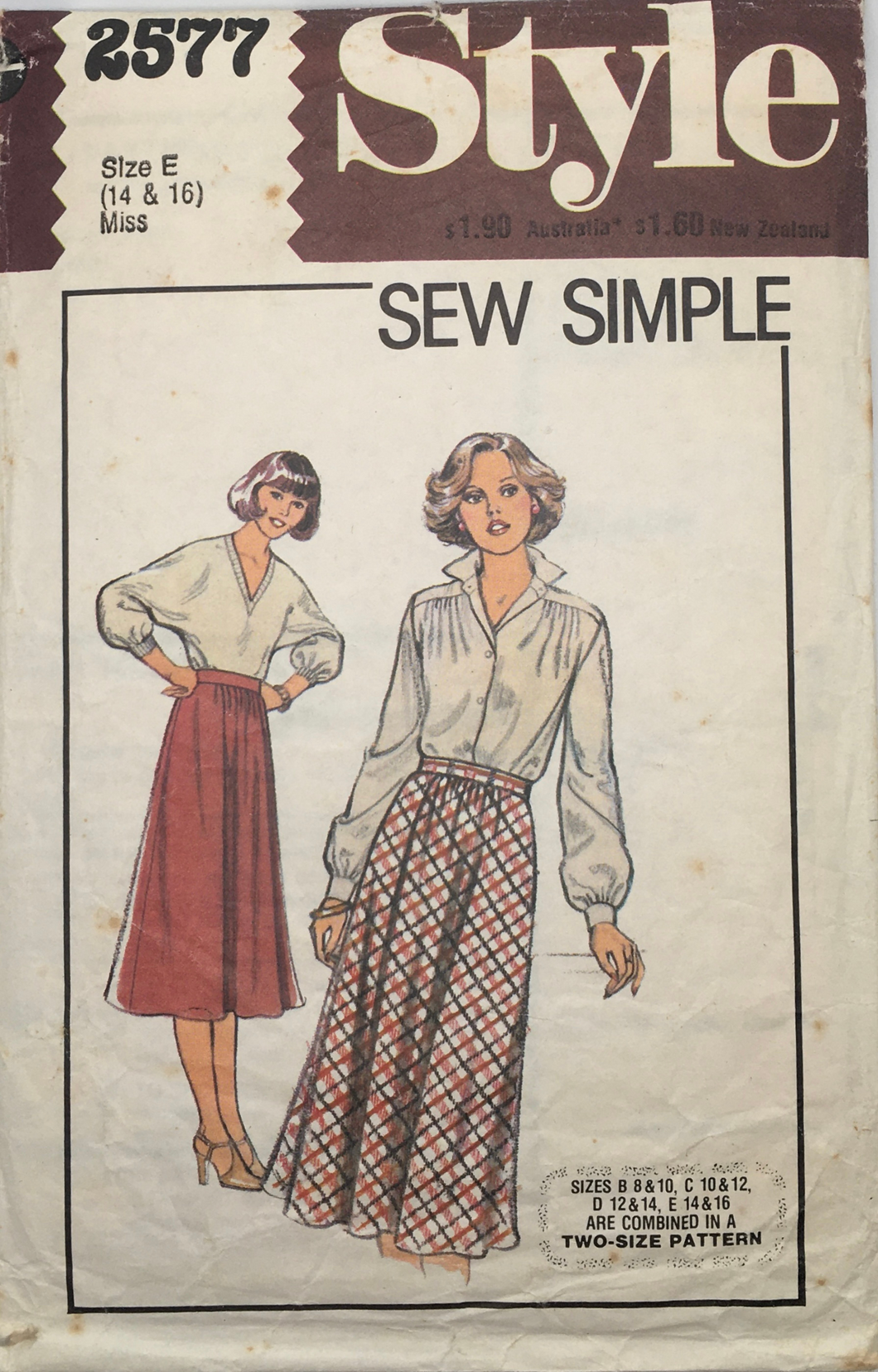 1979 Vintage Sewing Pattern: Style 2577