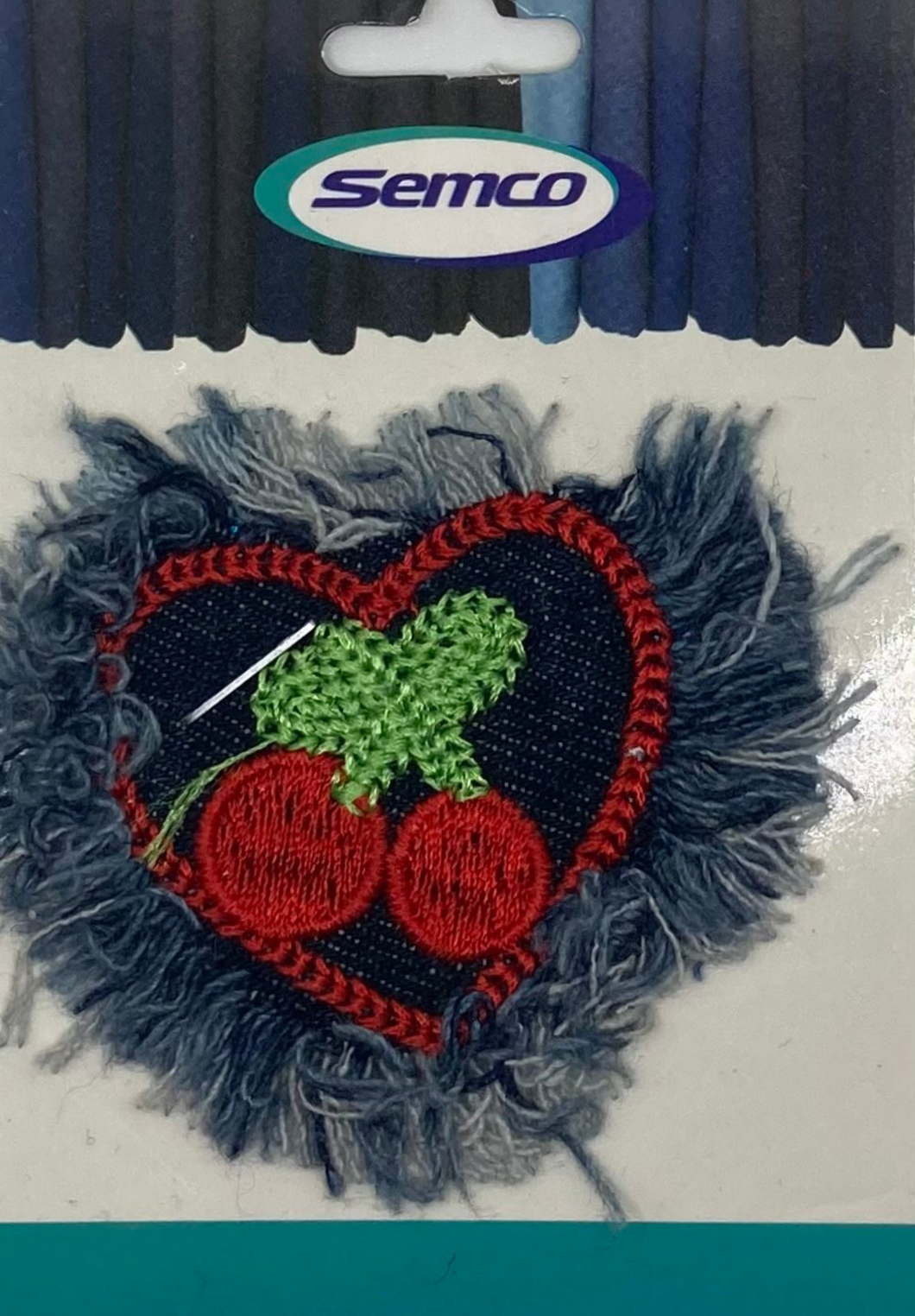 Semco Sew-On Motif  Heart and Cherries