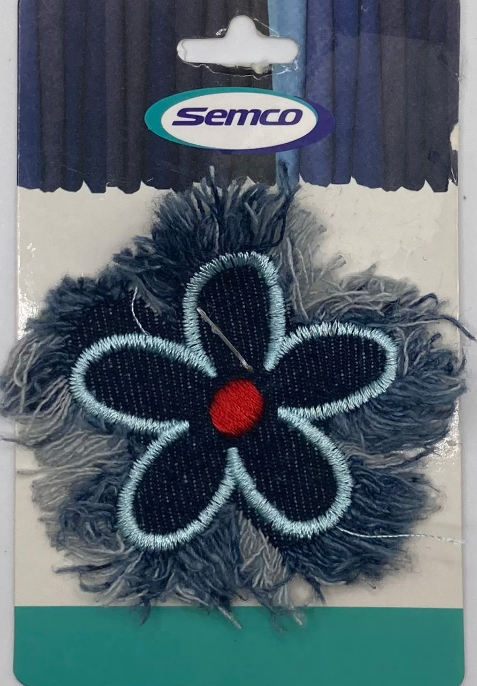 Semco Design Semco Sew-On Motif Shabby Denim Flower – Vintage Stitch Australia