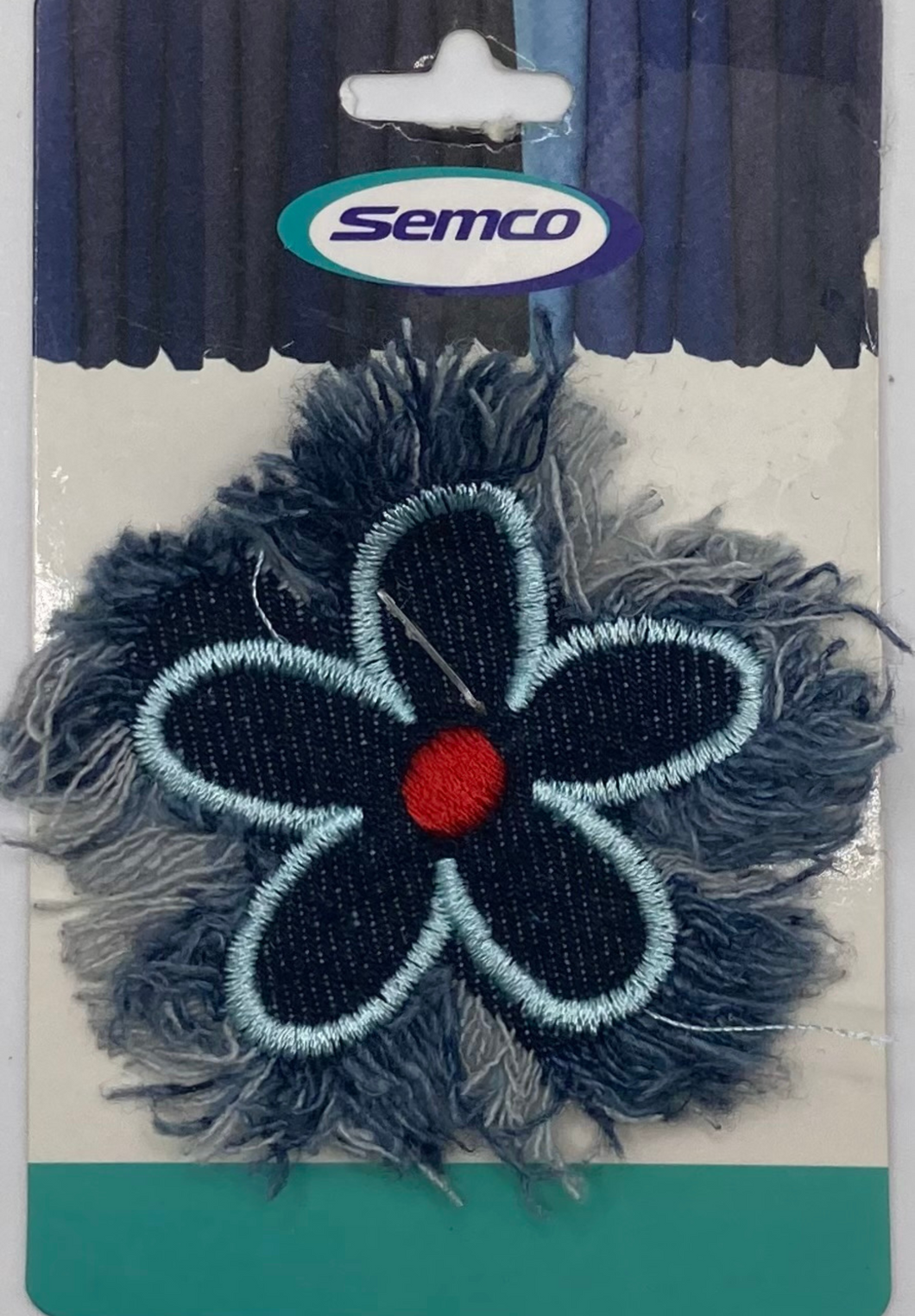 Semco Sew-On Motif Shabby Denim Flower