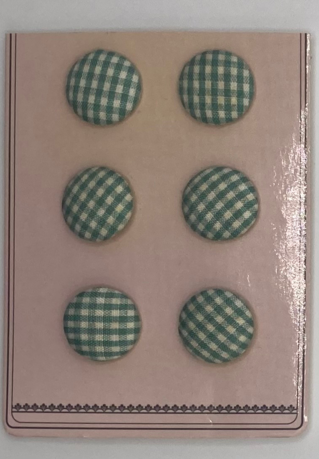 Vintage Style Gingham Covered Buttons