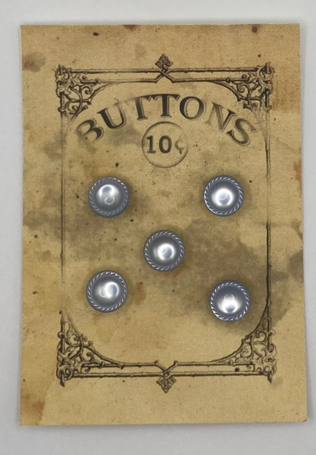 Vintage Blue Domed Buttons