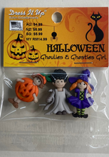 Load image into Gallery viewer, Ghoulies &amp; Ghosties Girl Buttons
