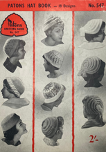 Load image into Gallery viewer, 1950&#39;s Vintage Kitting Book: Patons Hat Book No.547
