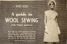 Load image into Gallery viewer, Women&#39;s Weekly A Guide to Wool Sewing with Vogue Patterns
