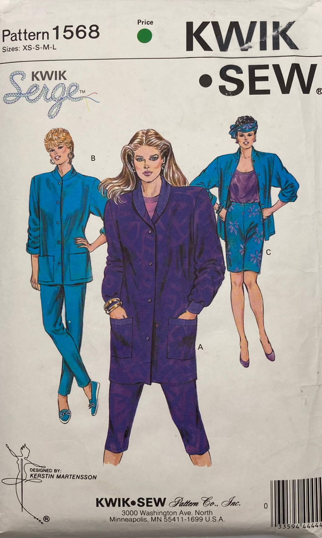 Vintage Sewing Pattern: Kwik Sew 1568