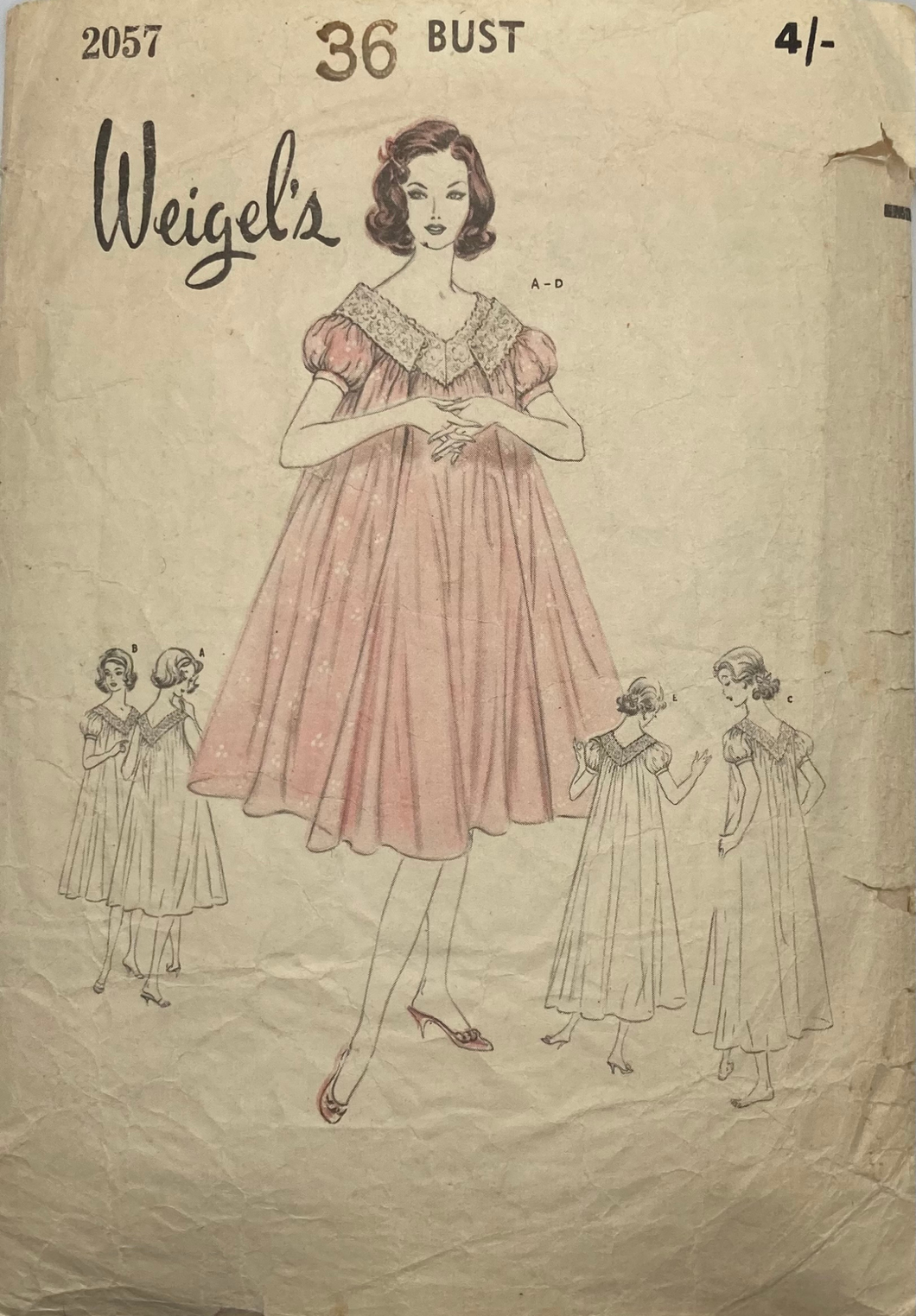 Vintage Sewing Pattern: Weigel's 2057