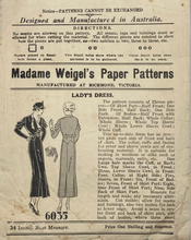 Load image into Gallery viewer, Vintage Sewing Pattern: Madame Weigel&#39;s 6035
