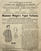 Load image into Gallery viewer, Vintage Sewing Pattern: Madame Weigel&#39;s 6129
