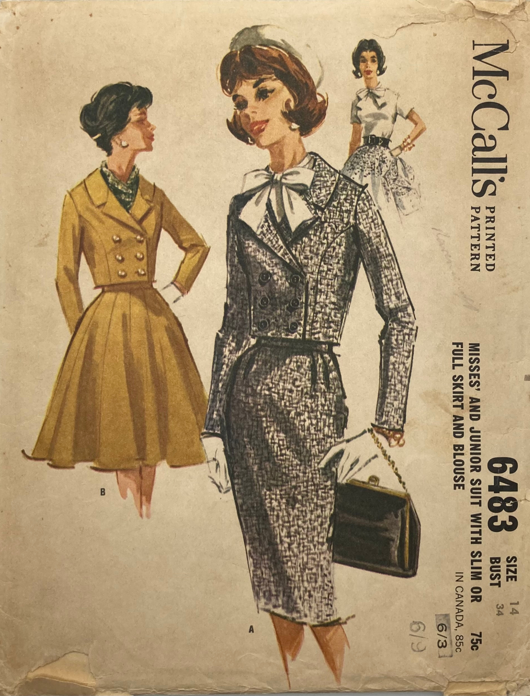 Vintage Sewing Pattern: McCalls 6483