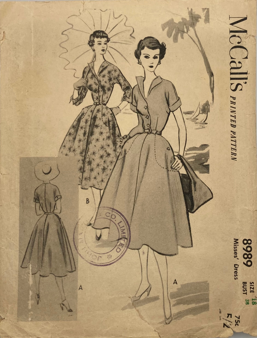 Vintage Sewing Pattern: McCalls 8989