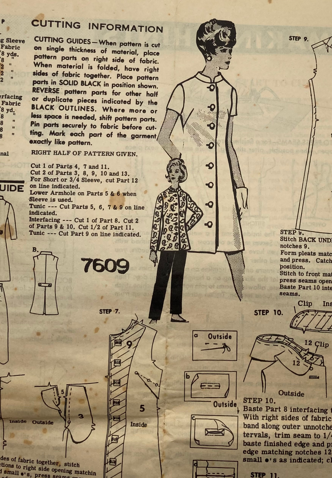 Vintage Sewing Pattern: The Sunday Mail Pattern Service 7609