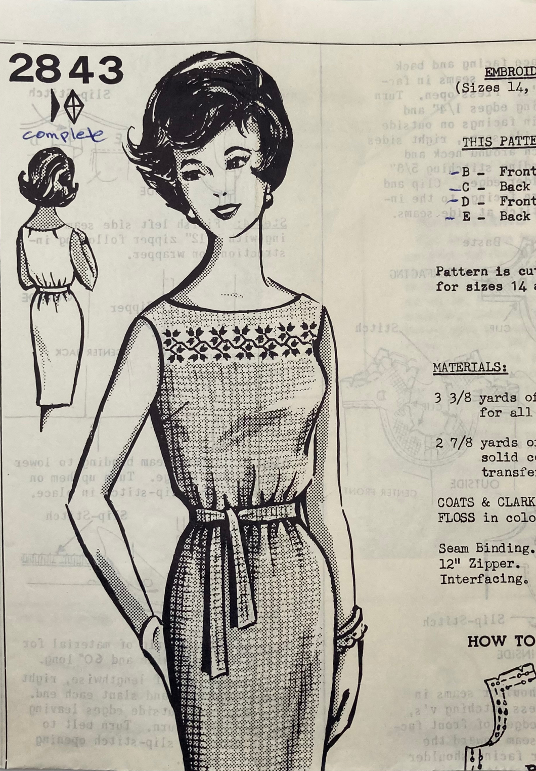 Vintage Sewing Pattern: Kate Marchbanks Patterns 2843