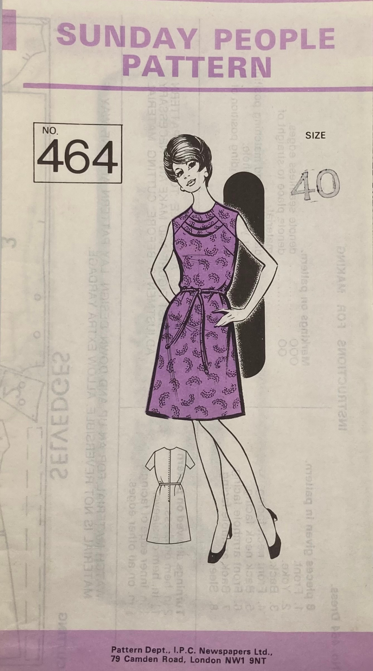 Vintage Sewing Pattern: Sunday People Pattern 464 – Vintage Stitch ...