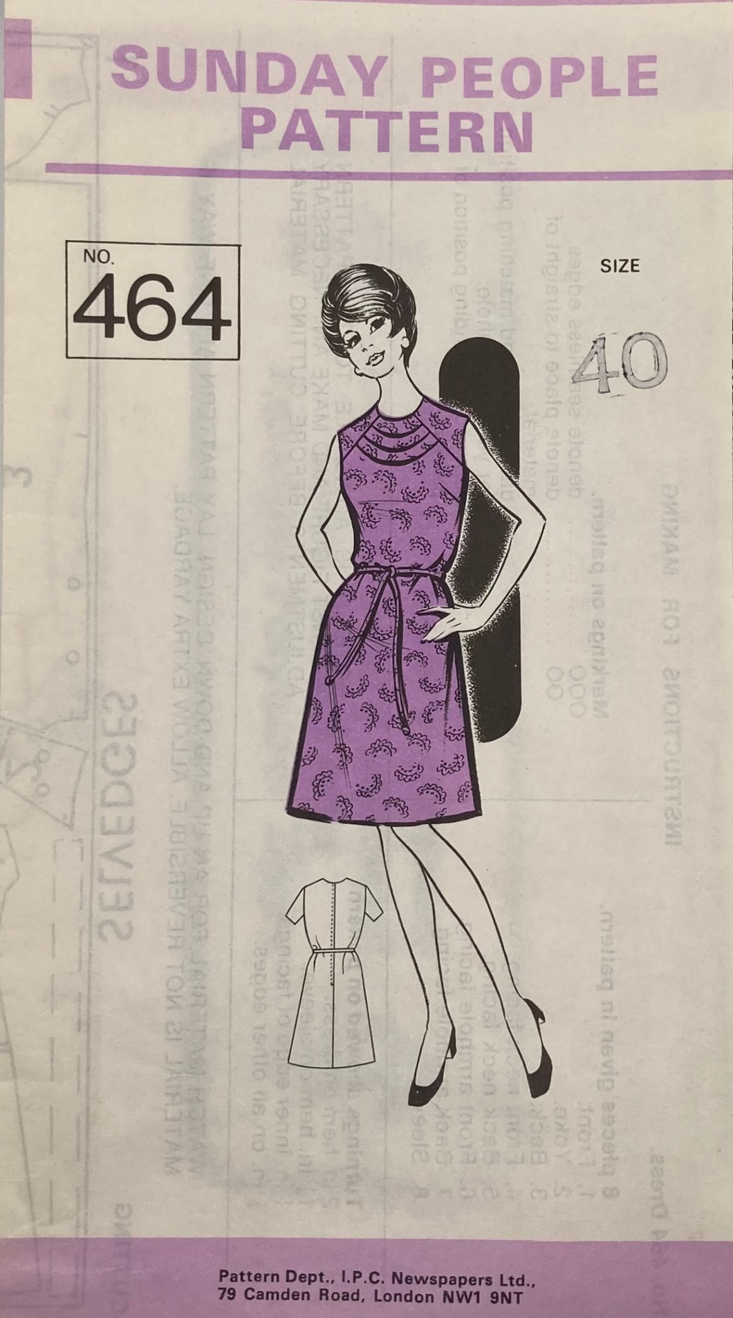 Vintage Sewing Pattern: Sunday People Pattern 464