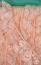 Load image into Gallery viewer, Apricot Pre-Gathered Nylon Lace with Scalloped Edge
