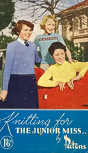 Load image into Gallery viewer, Vintage Booklet: Knitting for the Junior Miss... by Patons
