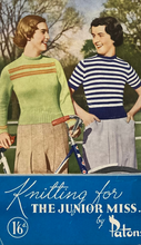 Load image into Gallery viewer, Vintage Booklet: Knitting for the Junior Miss... by Patons
