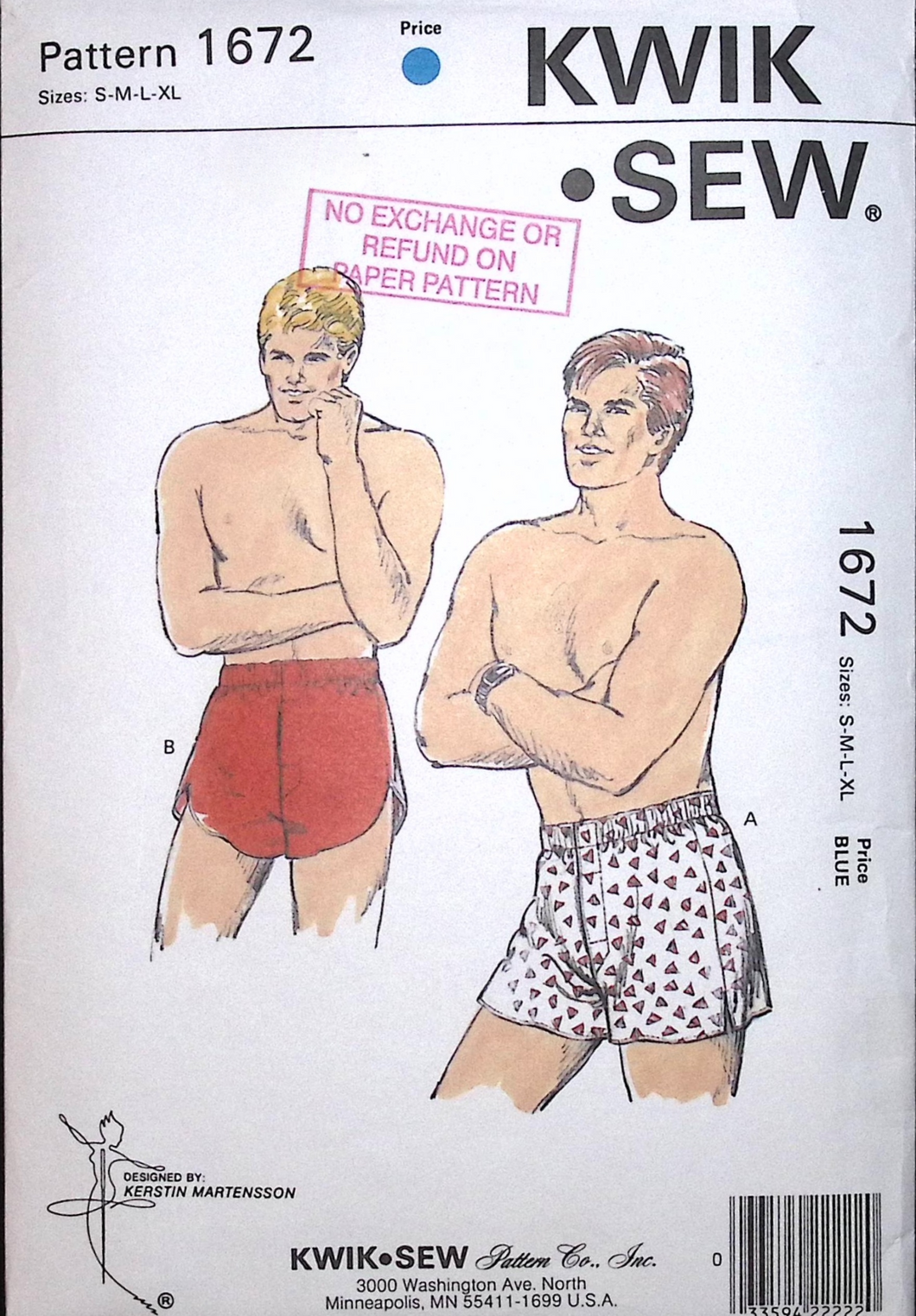 Vintage Sewing Pattern: Kwik Sew 1672