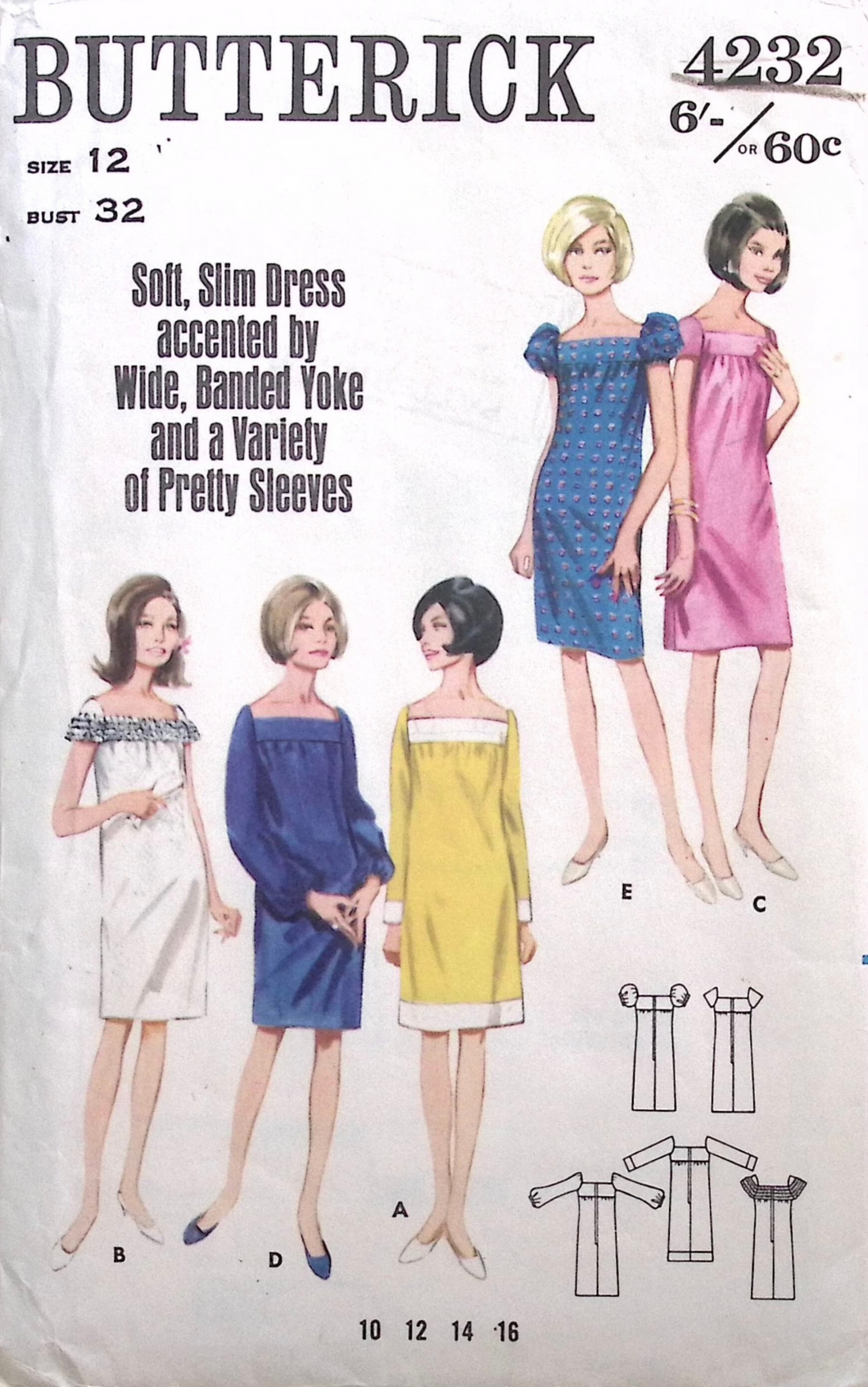 Vintage Sewing Pattern: Butterick 4232