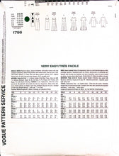 Load image into Gallery viewer, Vintage Sewing Pattern: Vogue 1796
