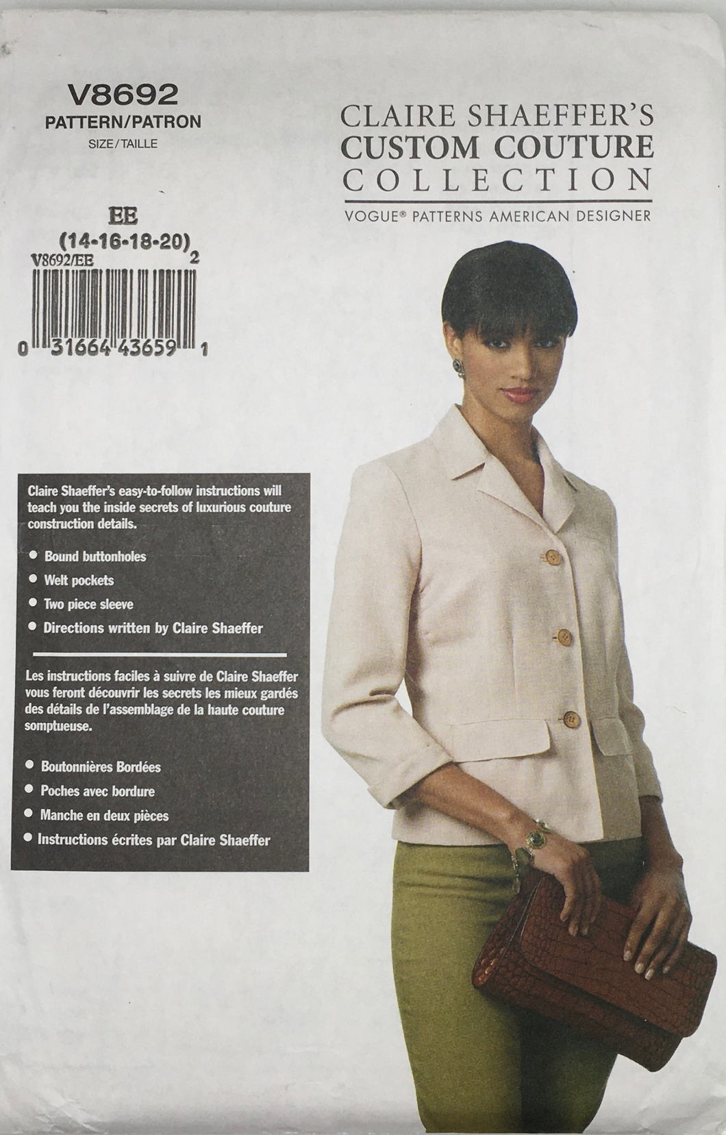 2010 Sewing Pattern: Vogue V8692