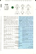 Load image into Gallery viewer, Vintage Sewing Pattern: Butterick 6302
