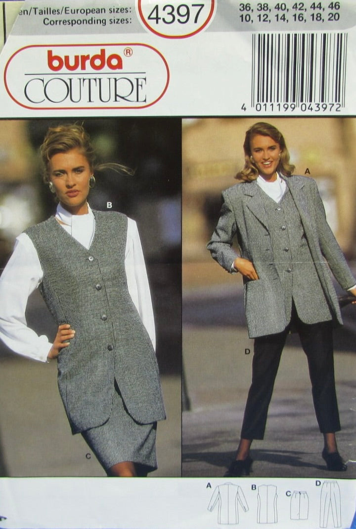 Vintage Sewing Pattern: Burda Couture 4397