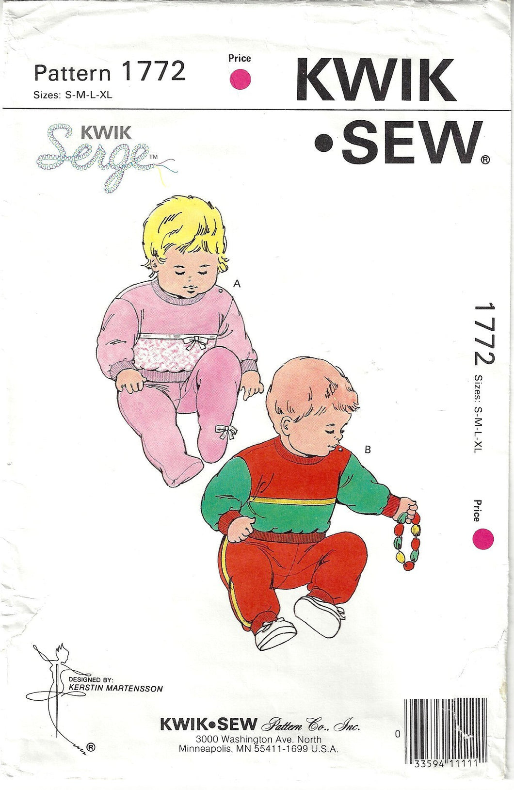 Vintage Sewing Pattern: Kwik Sew 1772