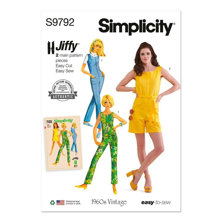 Reproduction Sewing Pattern: Simplicity S9792
