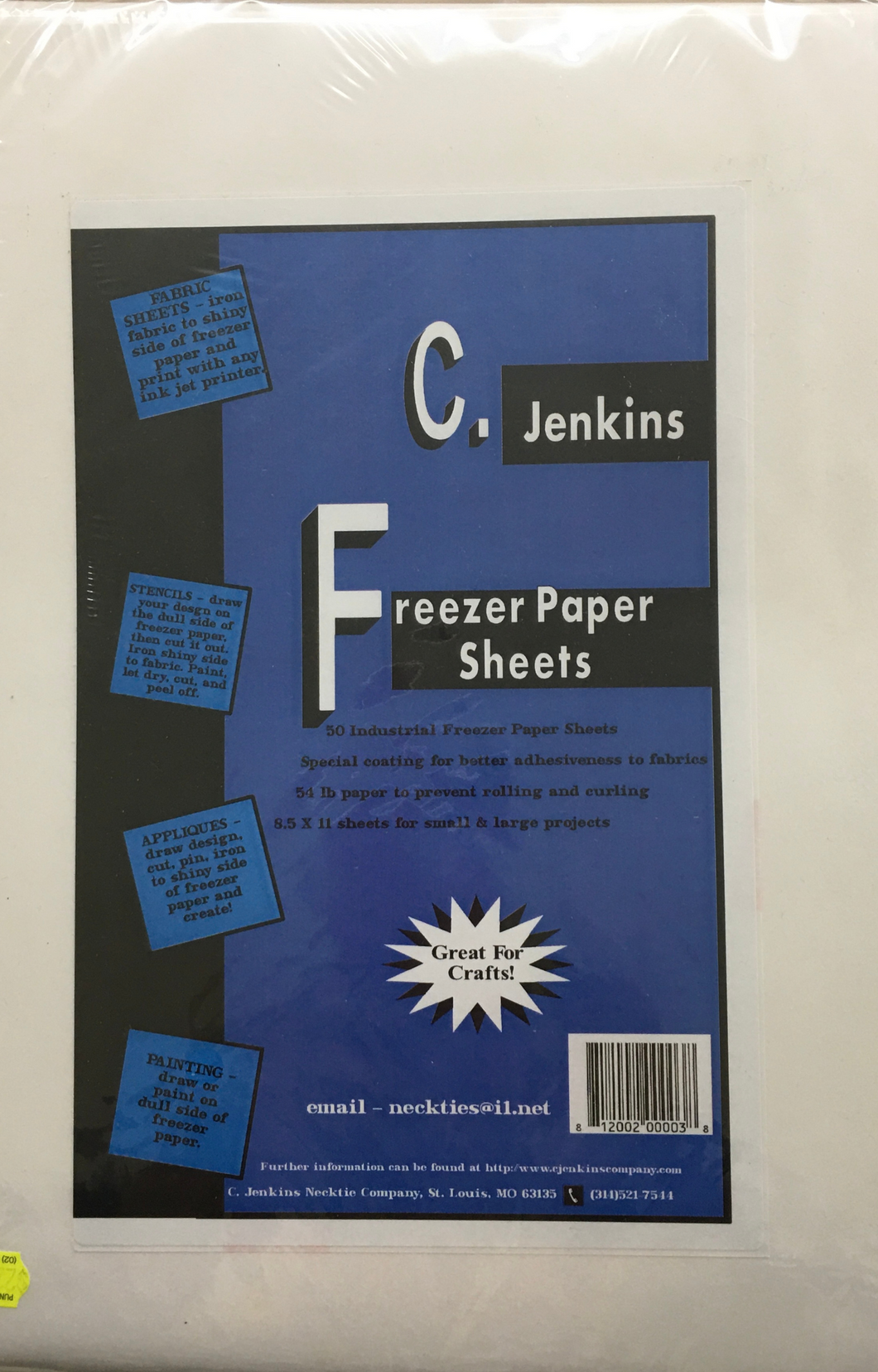 C. Jenkins Freezer Paper Sheets - 0812002000038