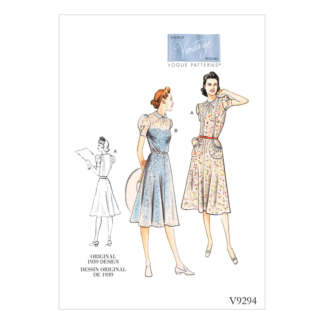 1939 Sewing Pattern: Vogue V9294