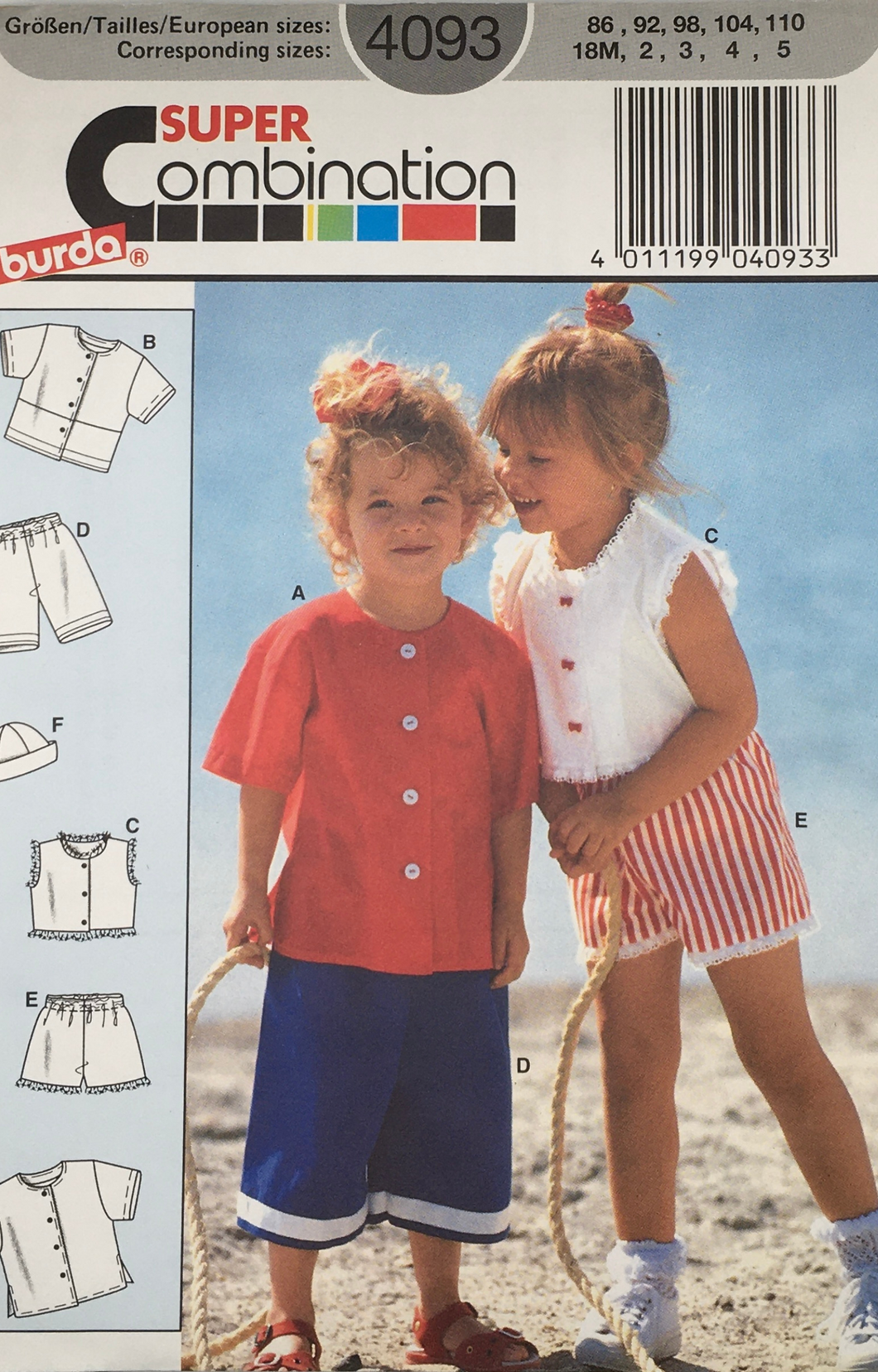 1994 Vintage Sewing Pattern: Burda 4093