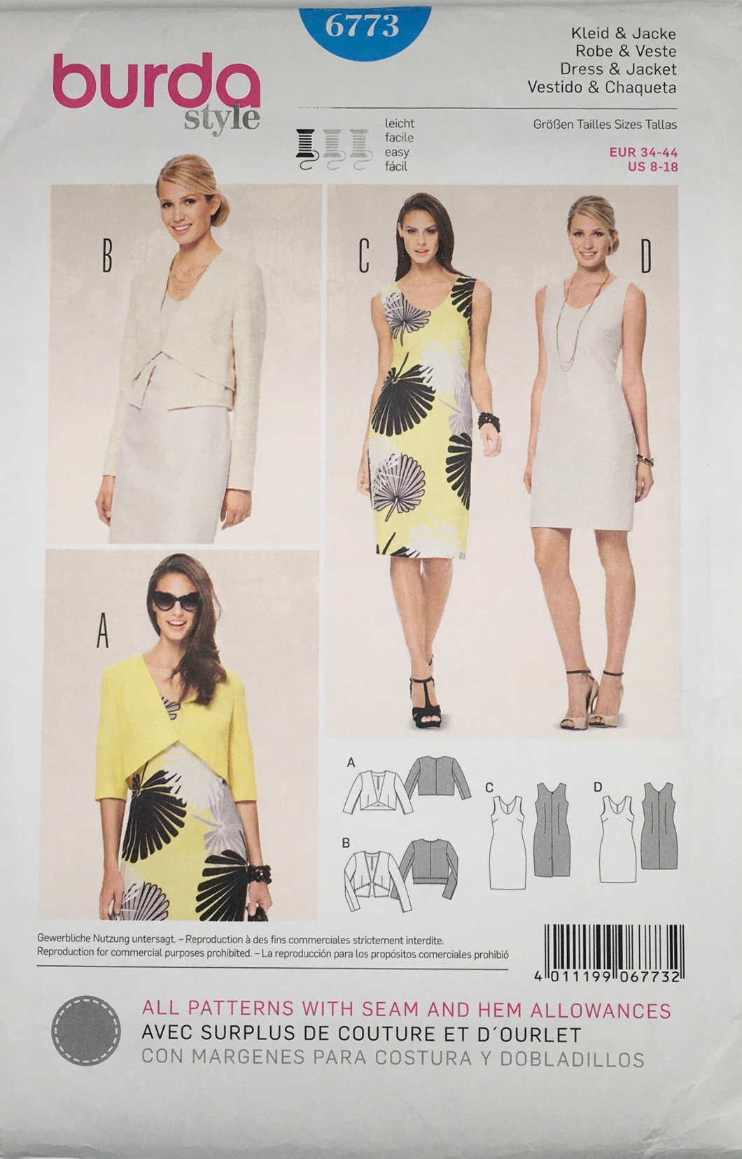 2015 Sewing Pattern: Burda 6773