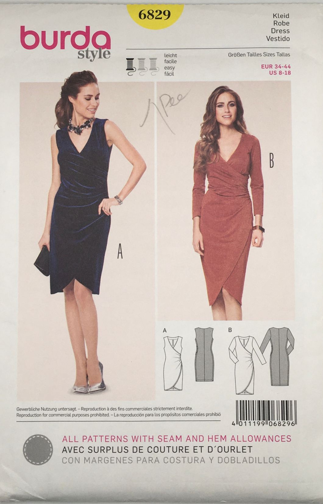 2014  Sewing Pattern: Burda 6829