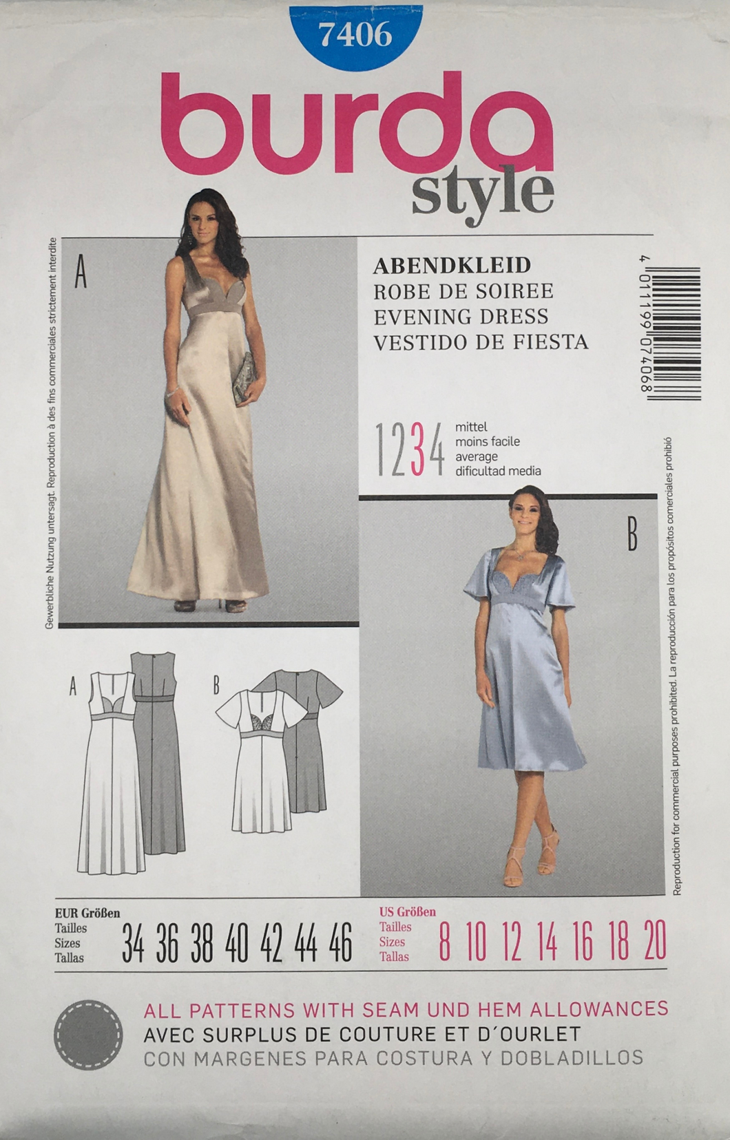 2011 Sewing Pattern: Burda 7406