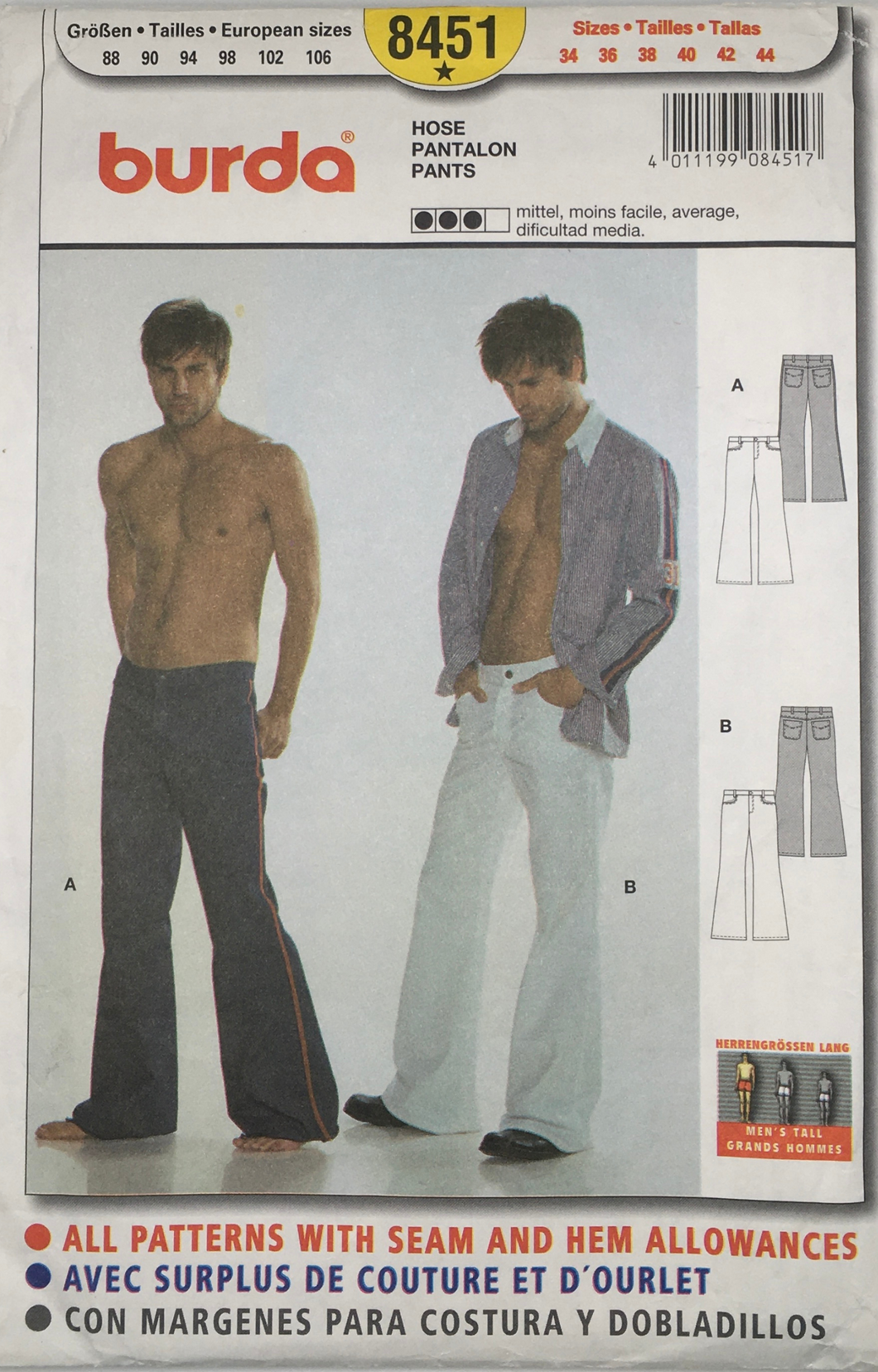 2003 Sewing Pattern: Burda 8451