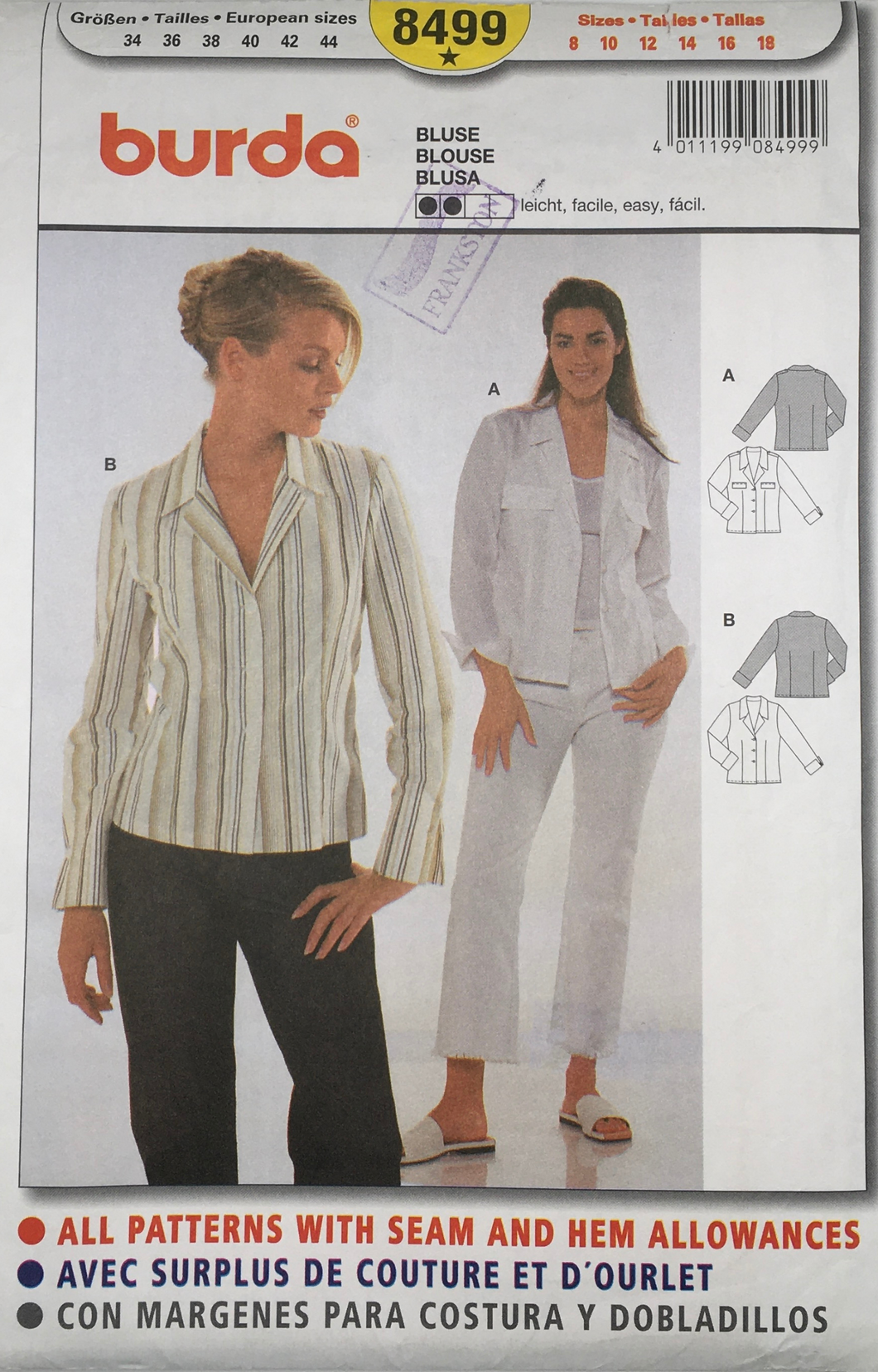 2003 Sewing Pattern: Burda 8499