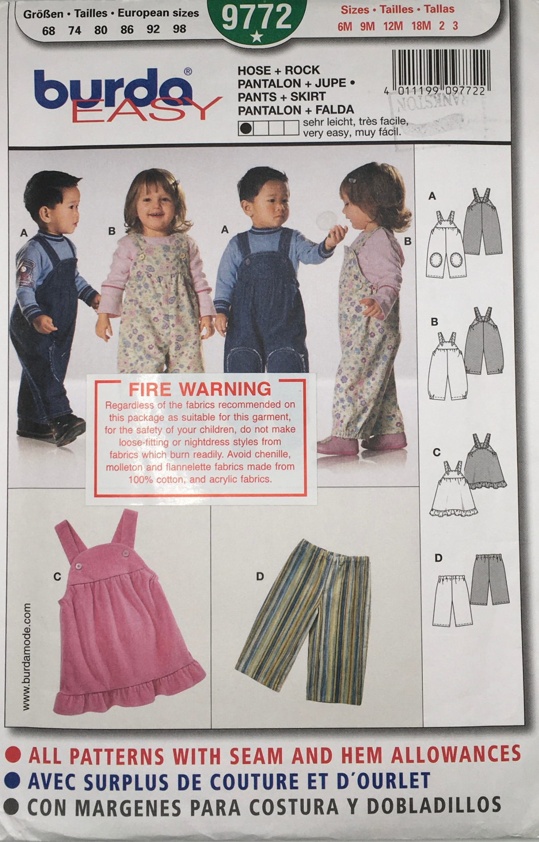 Sewing Pattern: Burda 9772