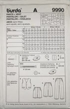 Load image into Gallery viewer, 2000 Sewing Pattern: Burda 9990
