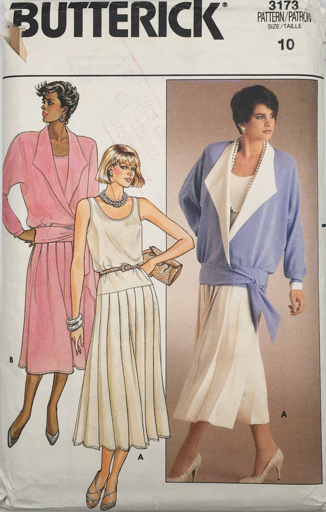 1985 Vintage Sewing Pattern: Butterick 3173