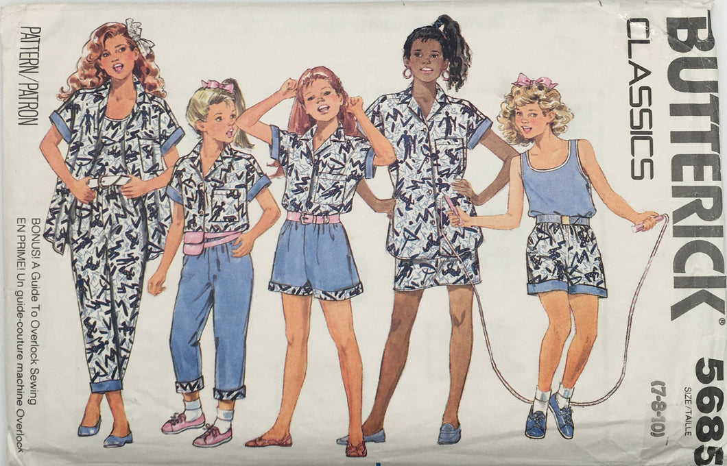 1987 Vintage Sewing Pattern: Butterick 5685