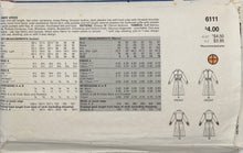 Load image into Gallery viewer, 1980’s Vintage Sewing Pattern: Butterick 6111
