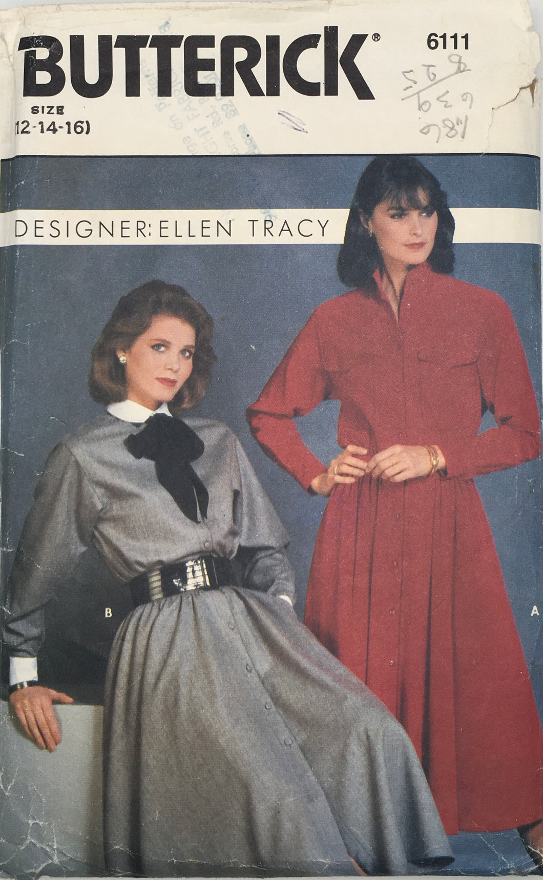 1980’s Vintage Sewing Pattern: Butterick 6111