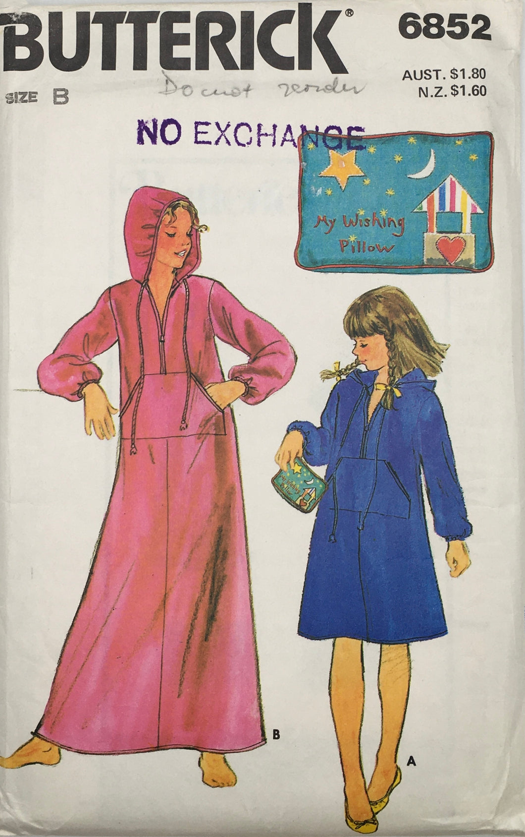 1980’s Vintage Sewing Pattern: Butterick 6852