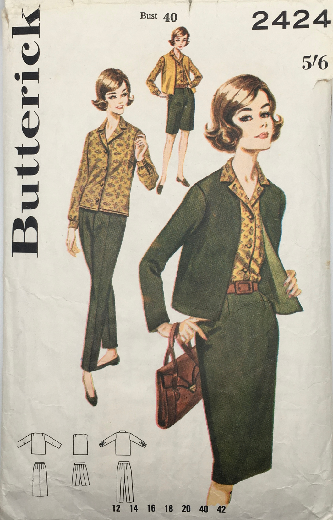 1960's Vintage Sewing Pattern: Butterick 2424